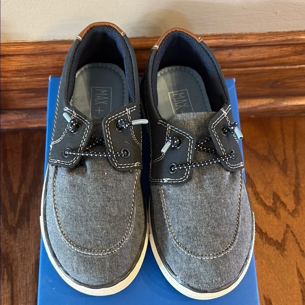 Μax + Jake boys Bradley slip on textile casual shoes denim / faux leather 12M